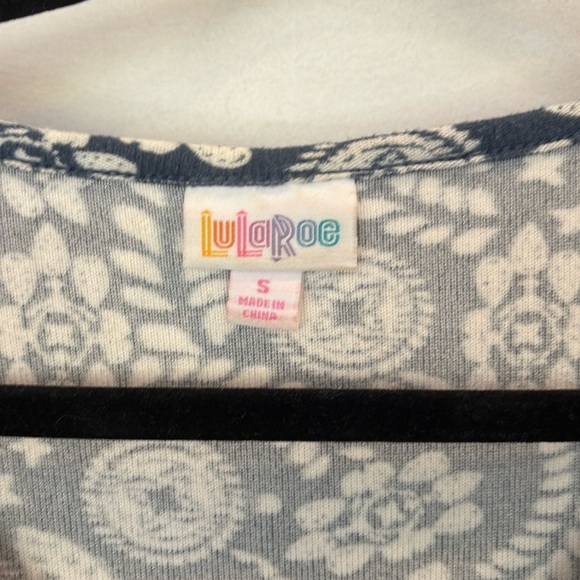 LuLaRoe blue/white print Heidi Baby doll dress - Button-Down - small- pockets - Picture 2 of 4